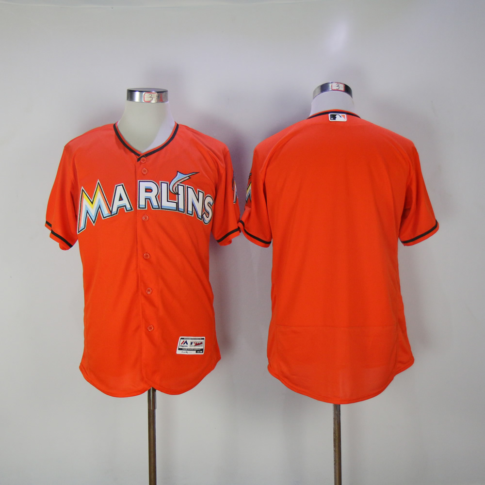 Men Miami Marlins Blank Orange MLB Jerseys